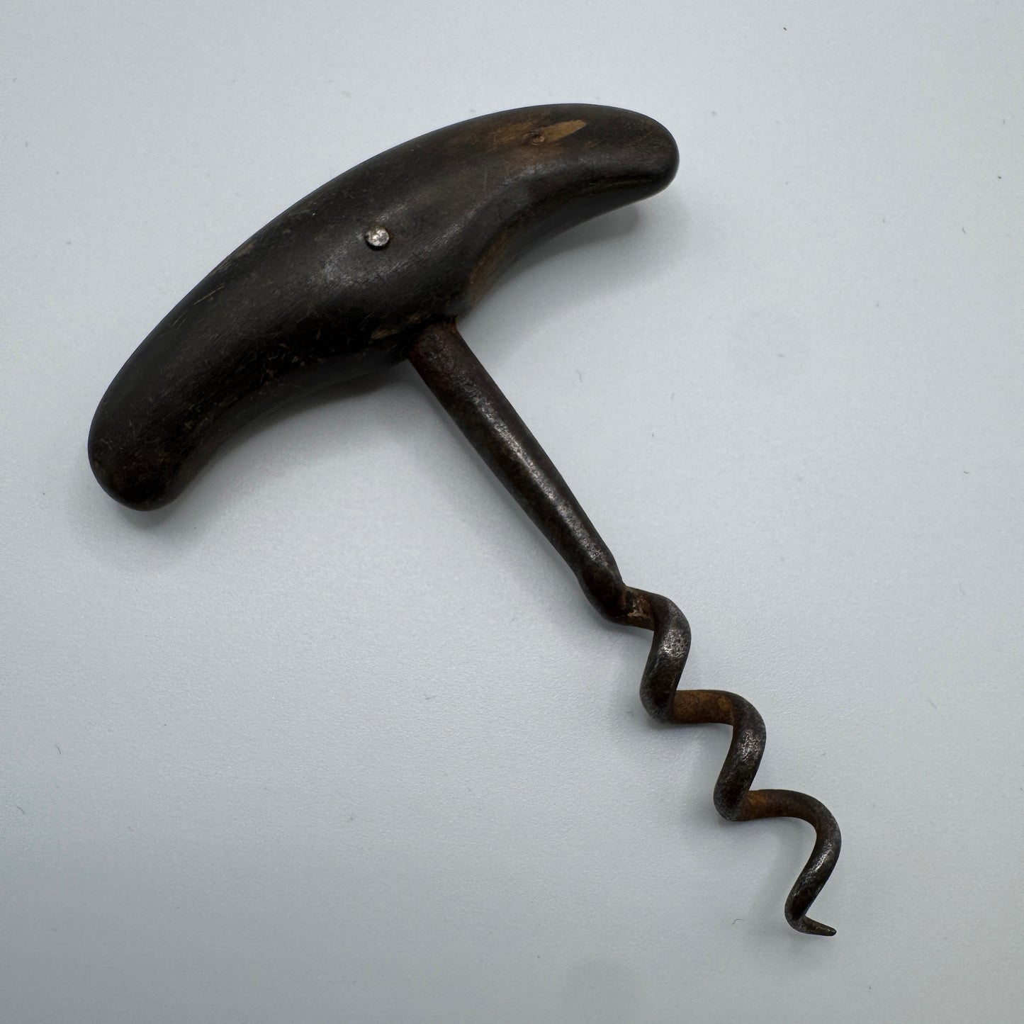 Tire bouchon ancien bronze acier et corne