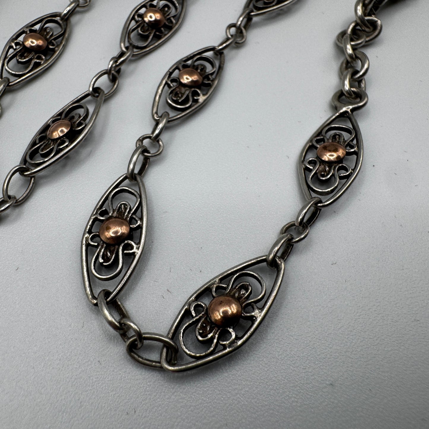 Chaine de montre à gousset ancienne - argent massif