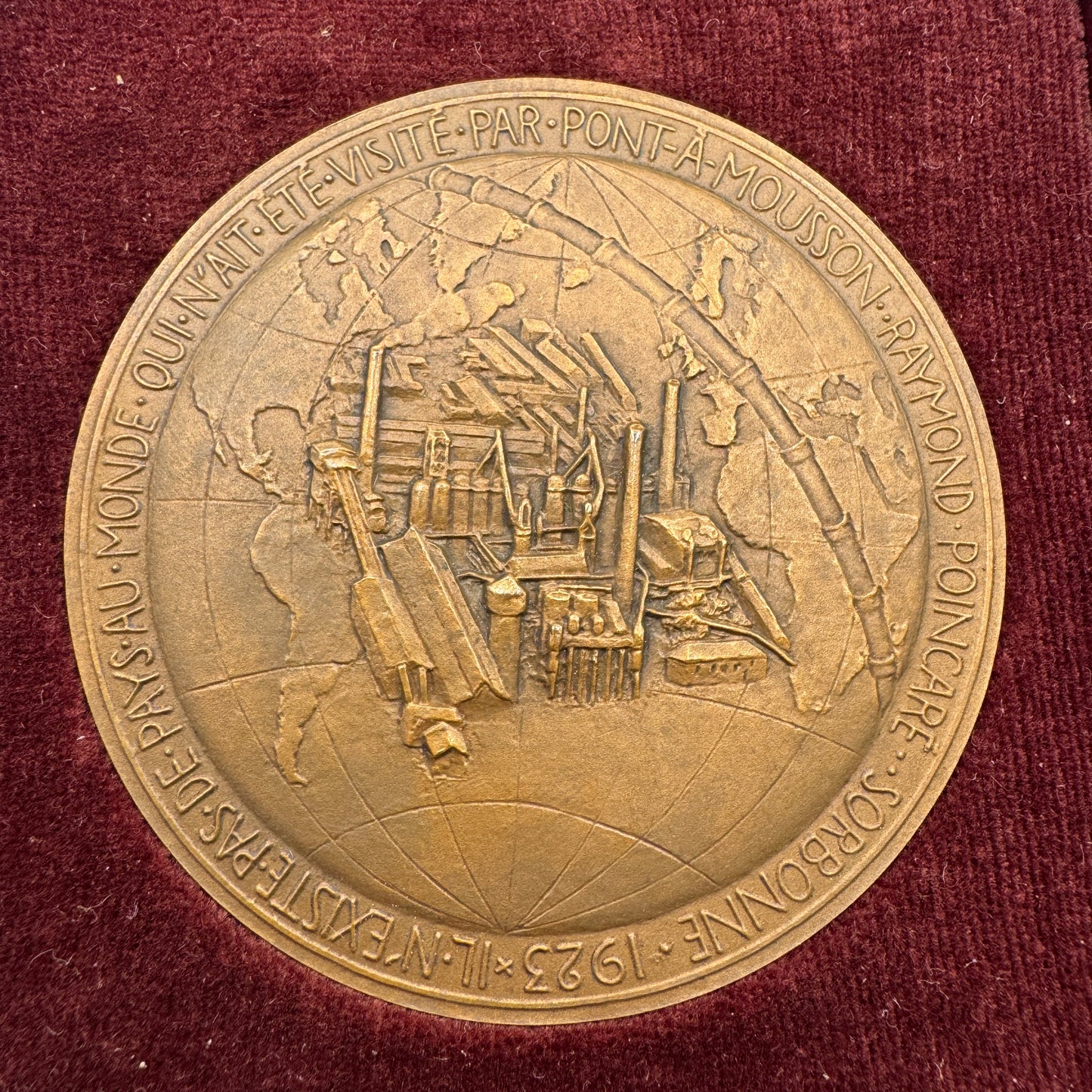 Médaille artistique en bronze « centenaire de la fondation de Pont a Mousson 1856/1956 » par Dropsy