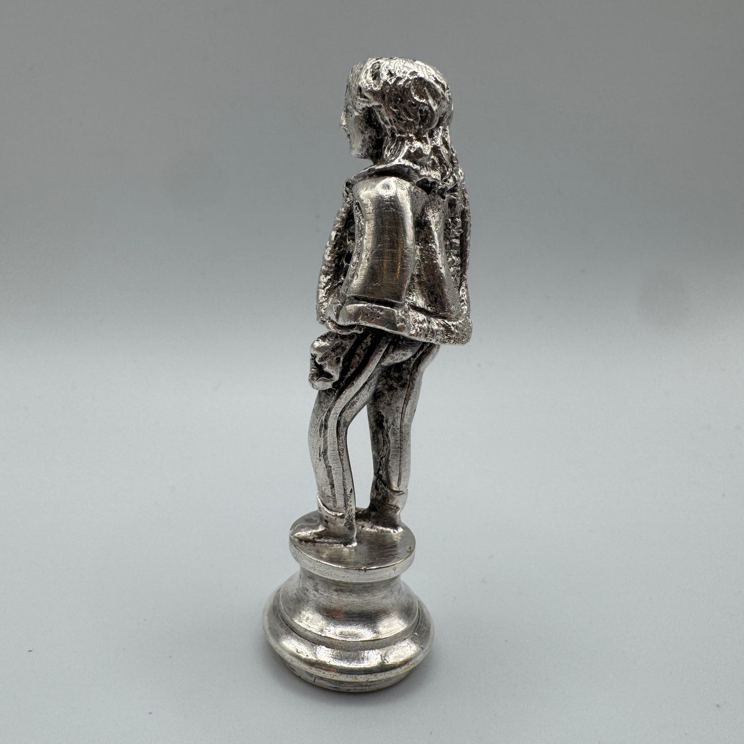 Cachet Sceau ancien vers 1900 - « gentilhomme » - bronze argenté