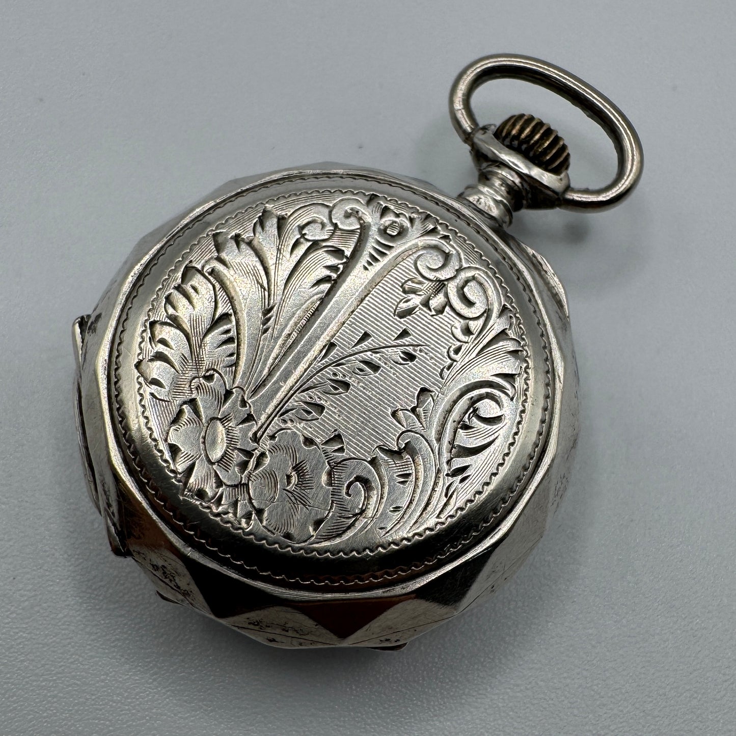 Montre de col à gousset Ancienne en argent