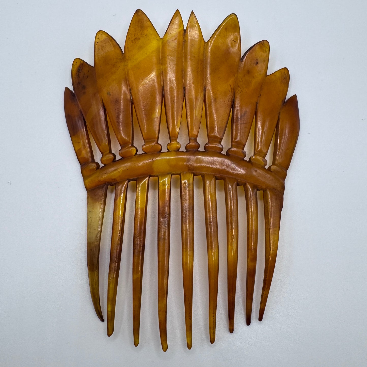 Peigne à cheveux art deco - corne