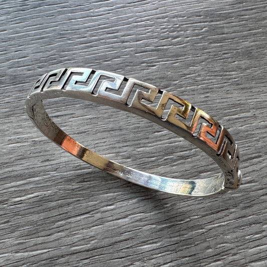 Bracelet en argent « maille grecque »