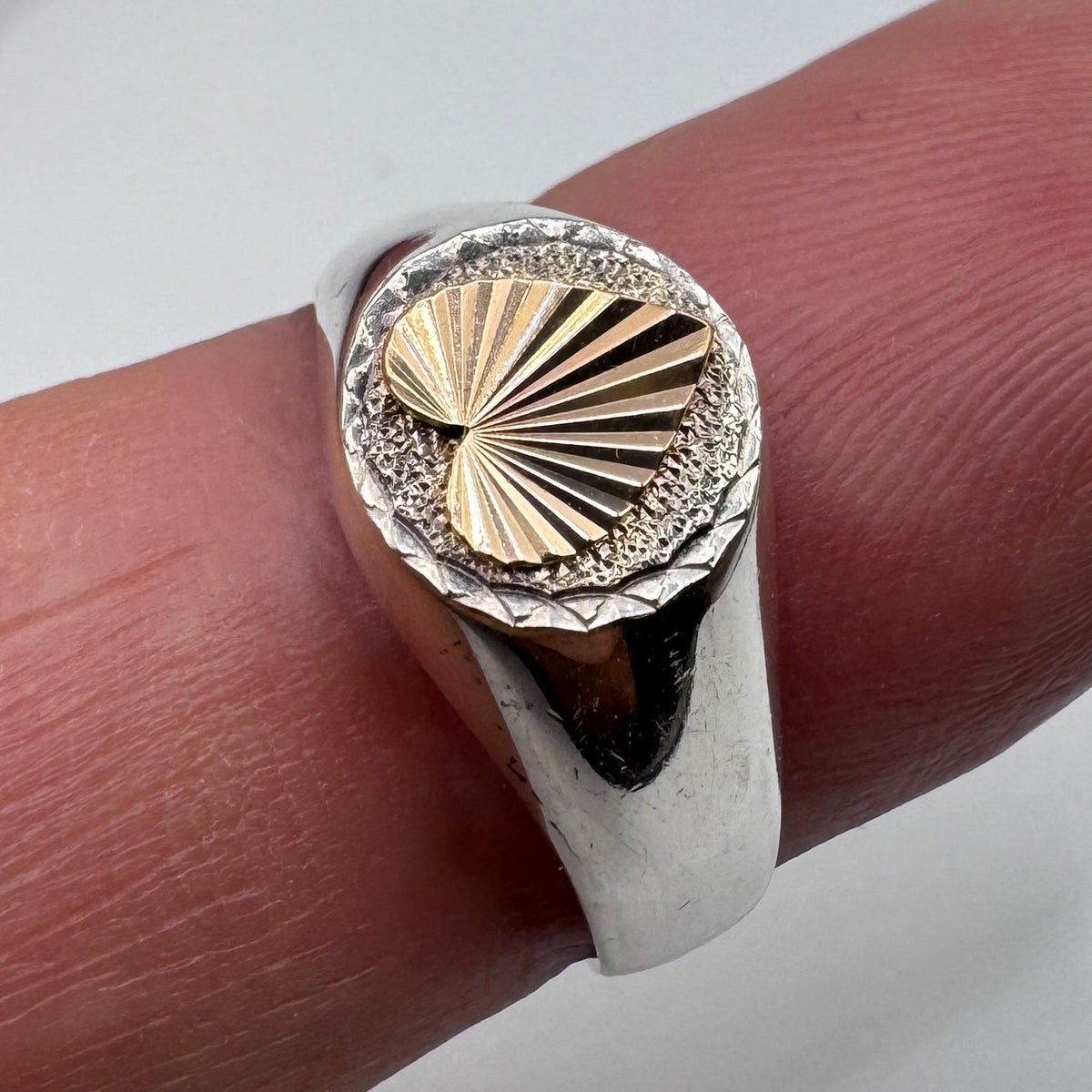Superbe bague ancienne en argent et or