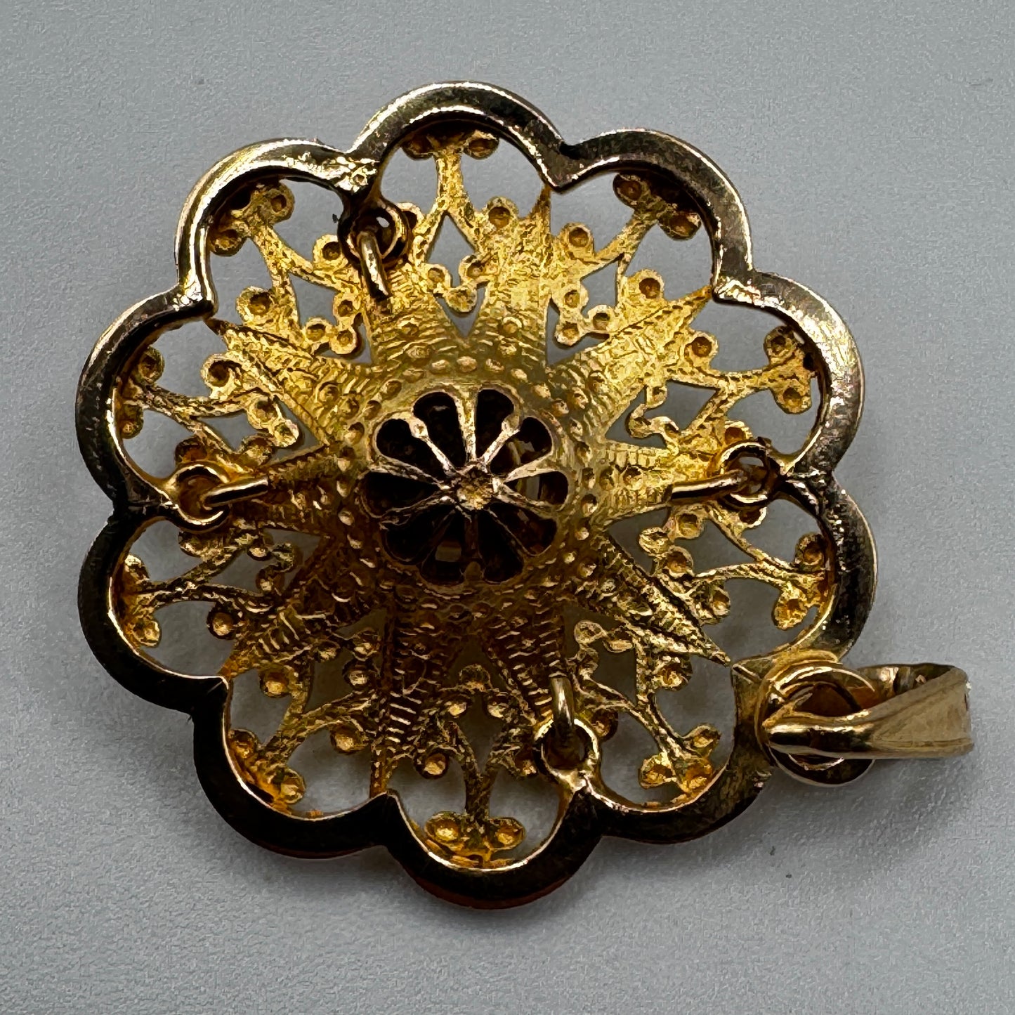 Superbe Pendentif ancien - plaqué or et perle