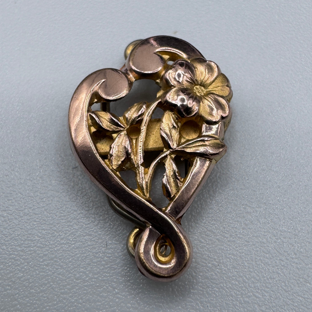 Passant de sautoir Art Nouveau - plaqué or