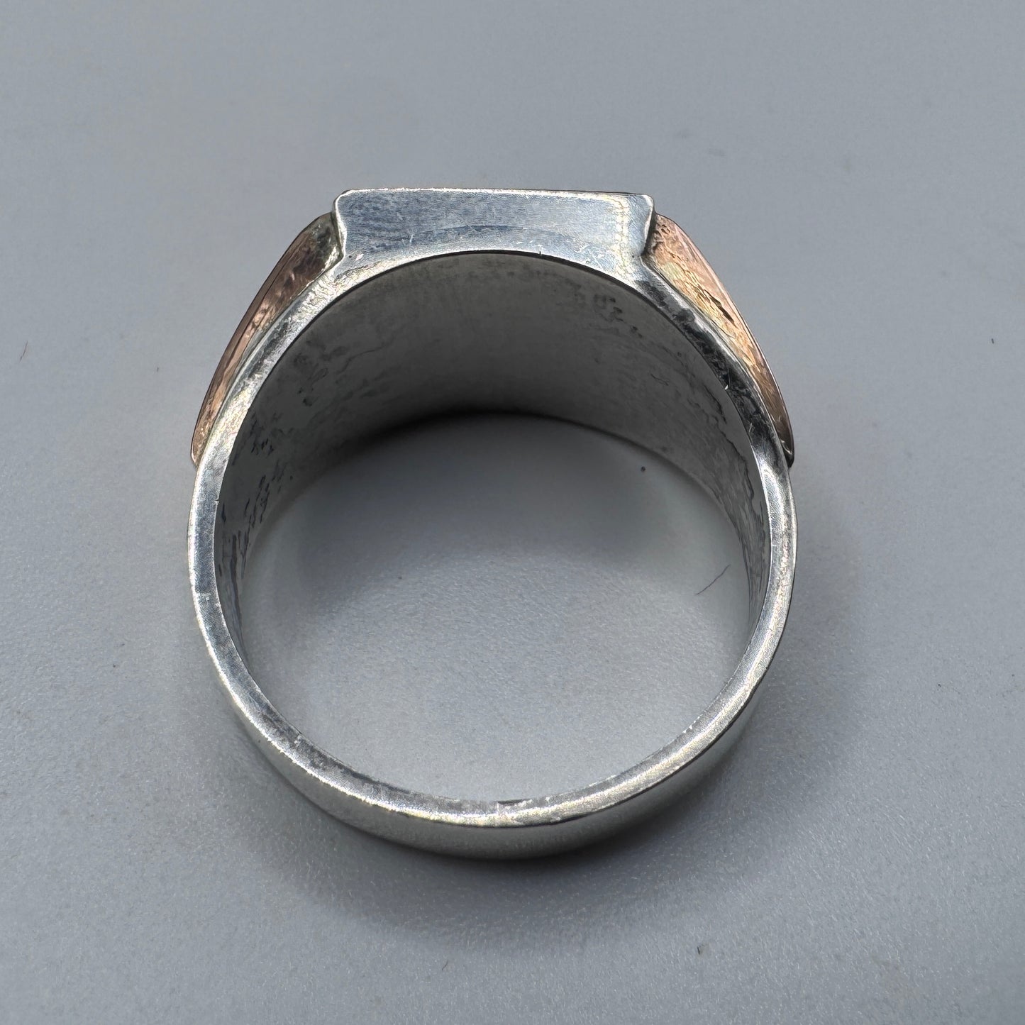 Superbe chevalière ancienne - argent et or