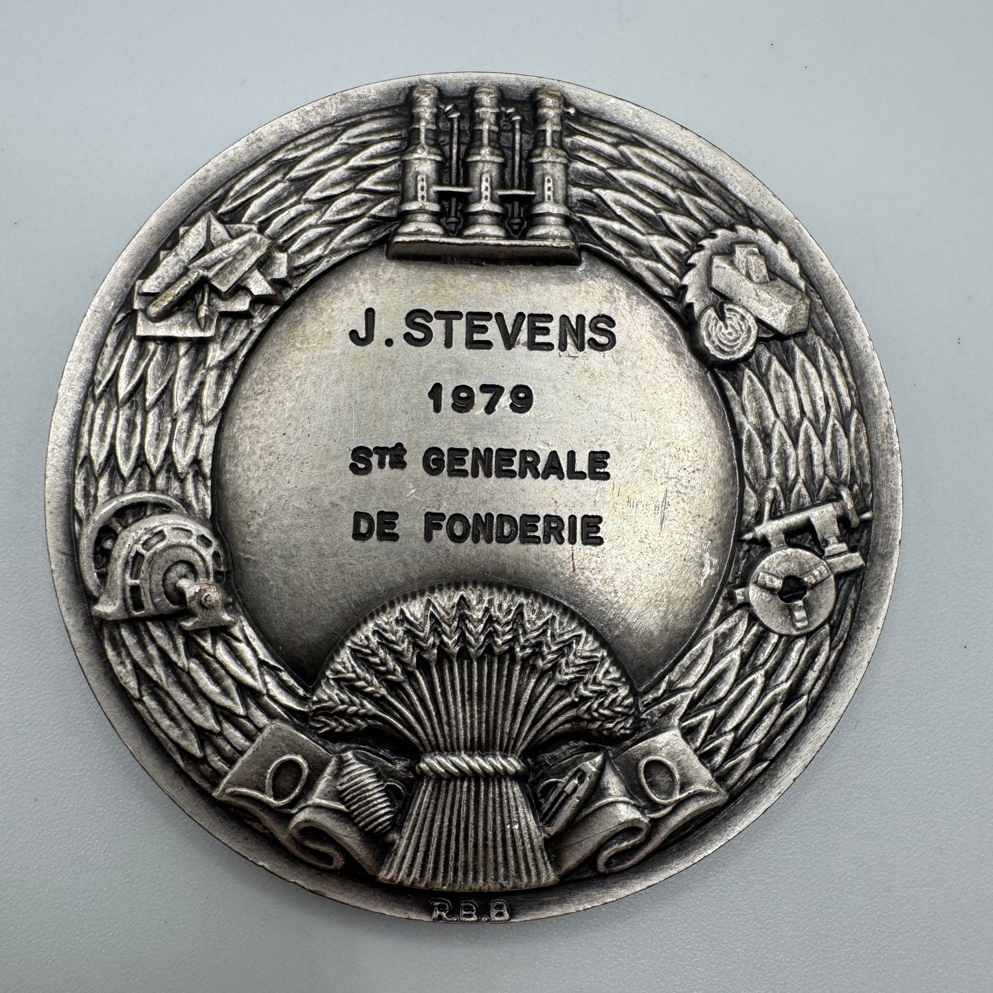 Medaille artistique ancienne en bronze « société industrie de L’ Aisne »