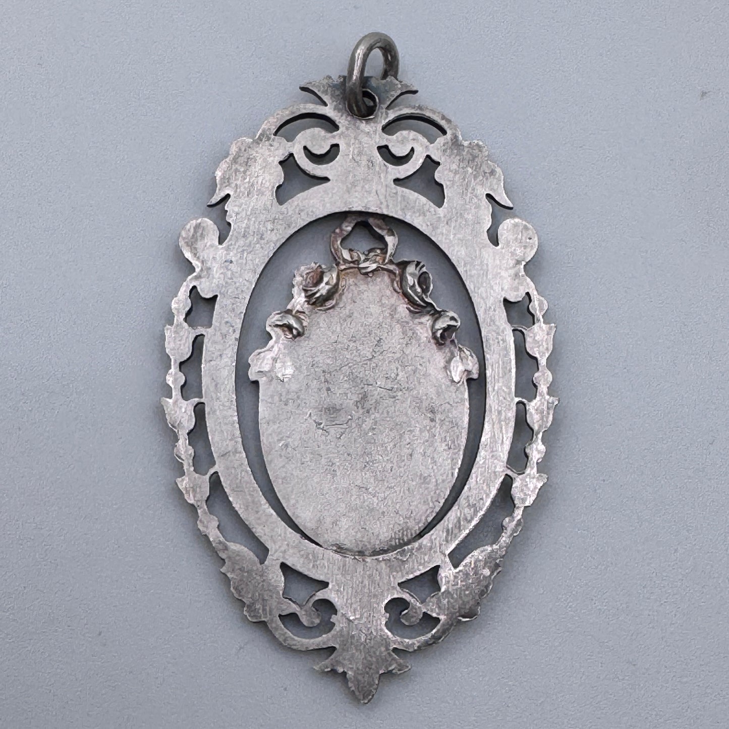 Superbe grande Medaille religieuse ancienne « Jesus et Marie »