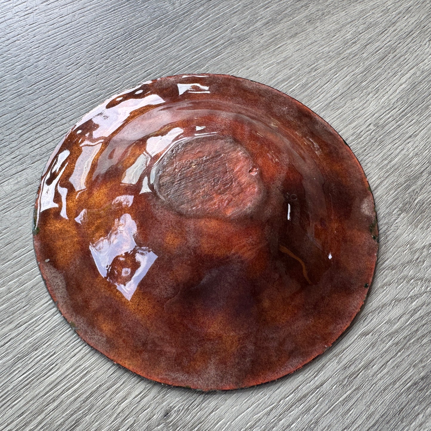 Coupe vide poche en émaux de Limoges signé Marylou - circa 1960