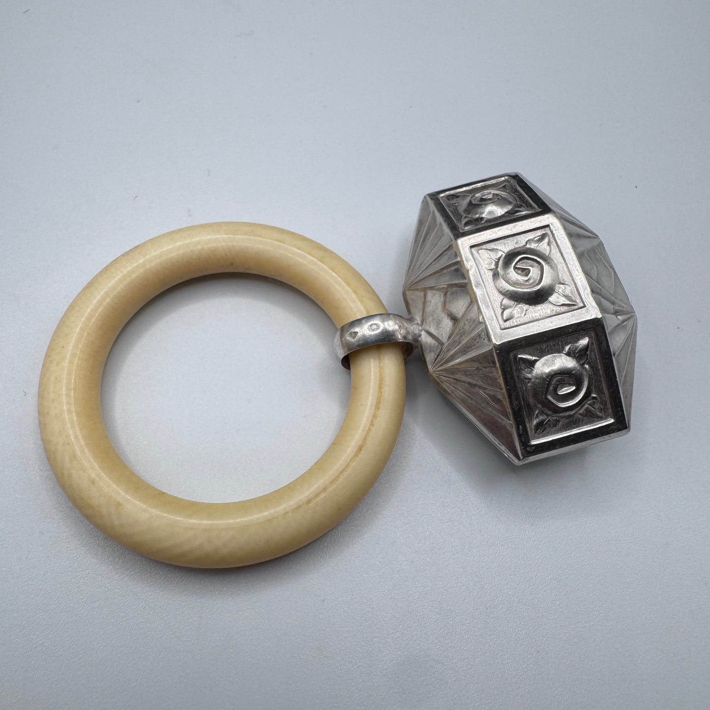 Superbe Hochet ancien en Argent - époque Art Déco