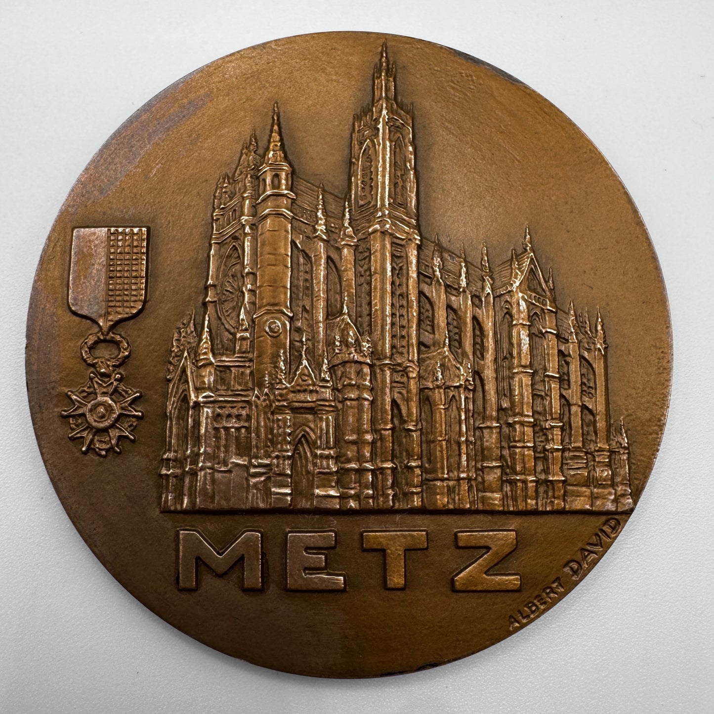 Médaille artistique en bronze « cathédrale de Metz »