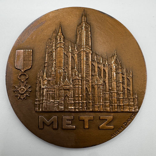 Médaille artistique en bronze « cathédrale de Metz »