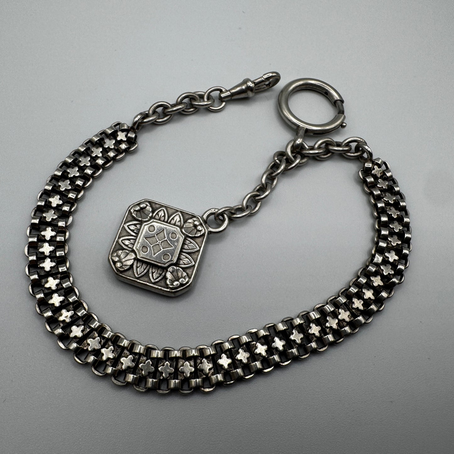 Châtelaine de montre à gousset XIXeme - argent massif