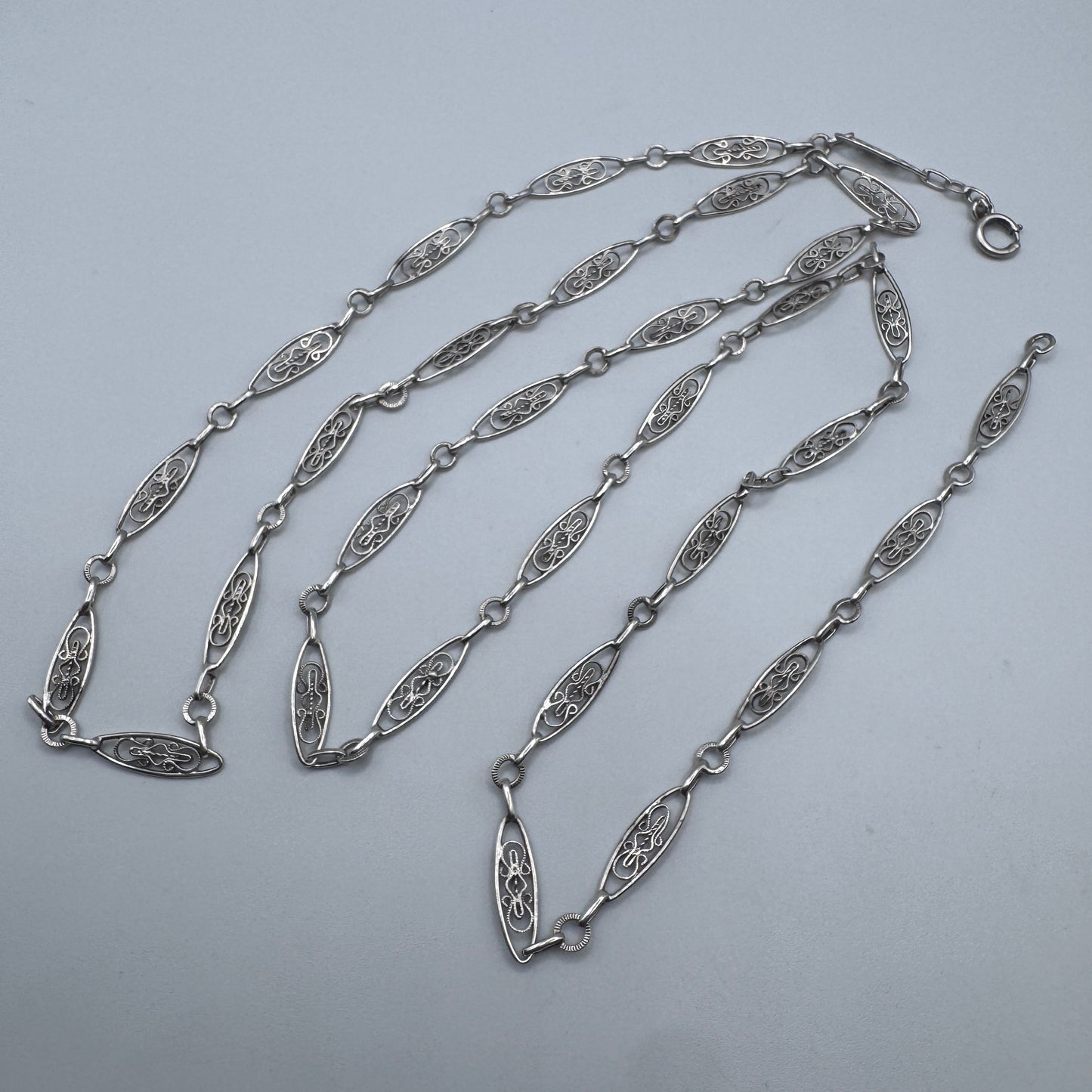 Superbe Sautoir ancien - Argent massif