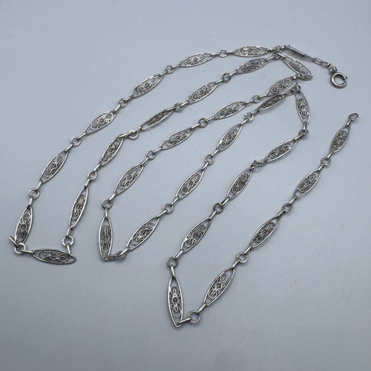 Superbe Sautoir ancien - Argent massif