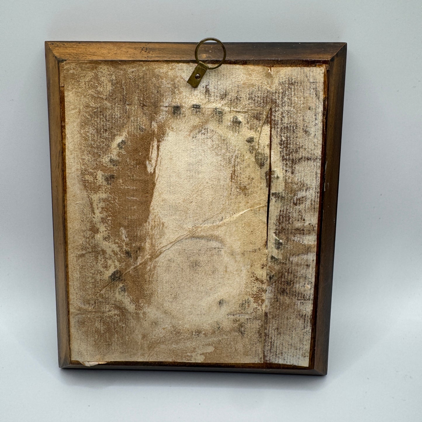 Peinture miniature sous verre « femme et son enfant »