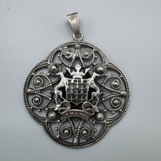 Pendentif ancien « souvenir de Bretagne » - Métal argenté