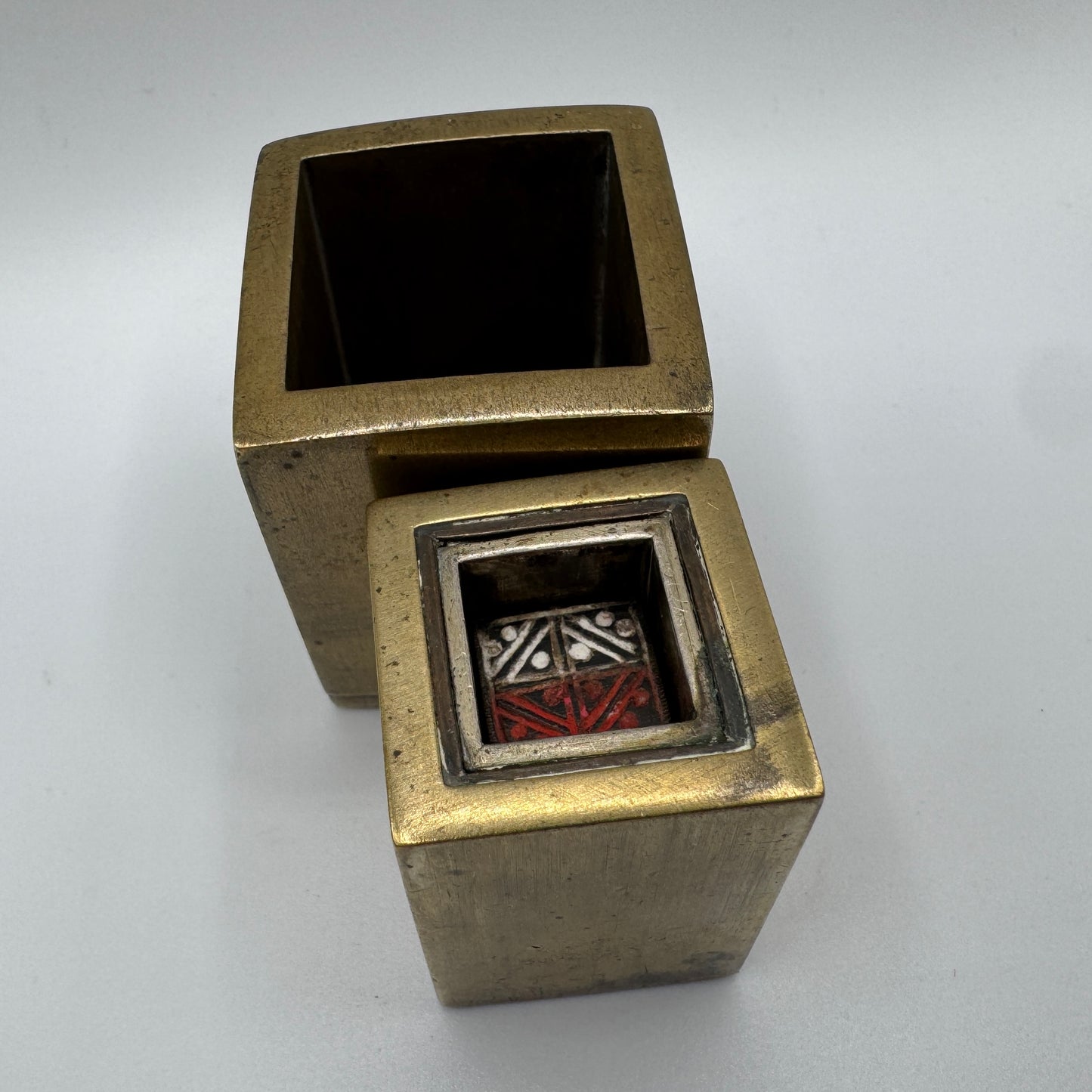 Jeu de dé asiatique ancien en bronze - vers 1900