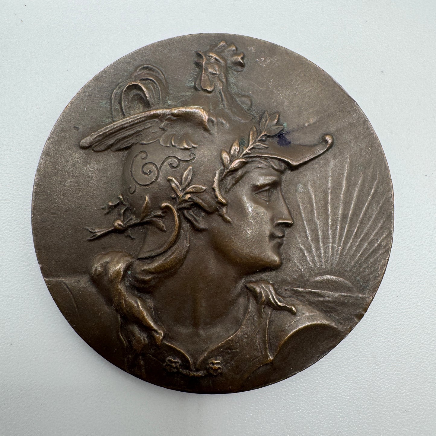 Medaille artistique ancienne en bronze « société d’aviculture de France »