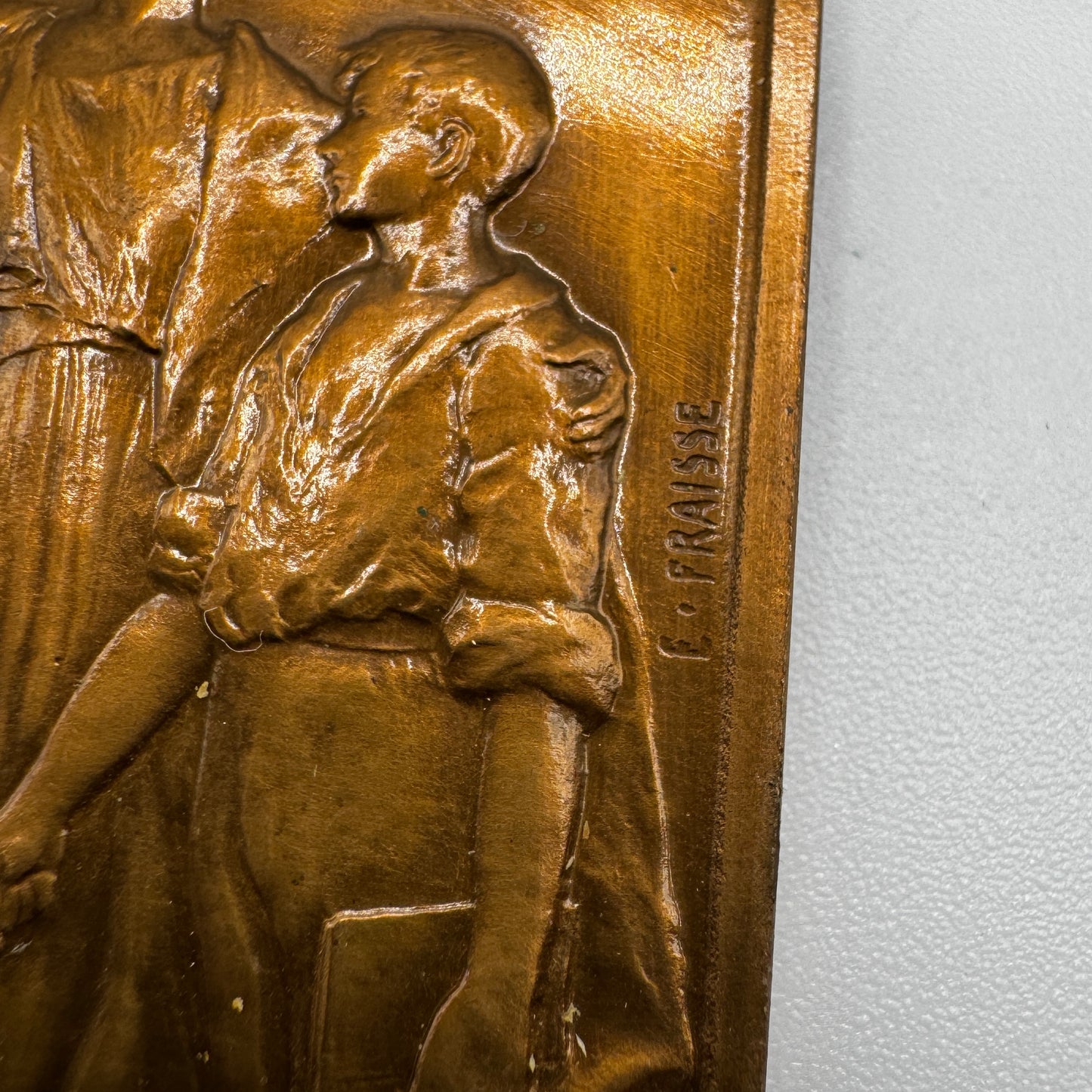 Plaque medaille Artistique « LABOR » - bronze signé Fraisse