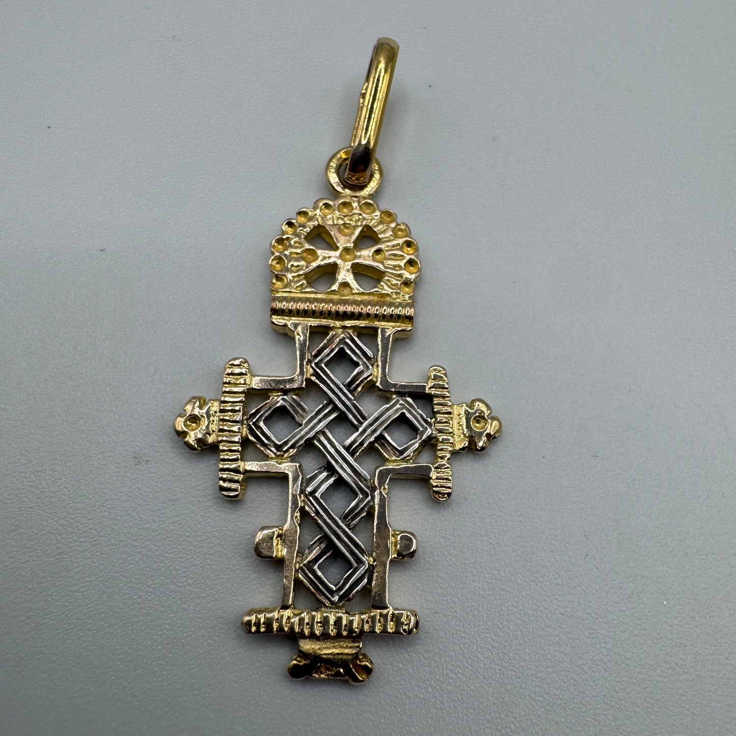 Pendentif croix orthodoxe - argent massif et vermeil