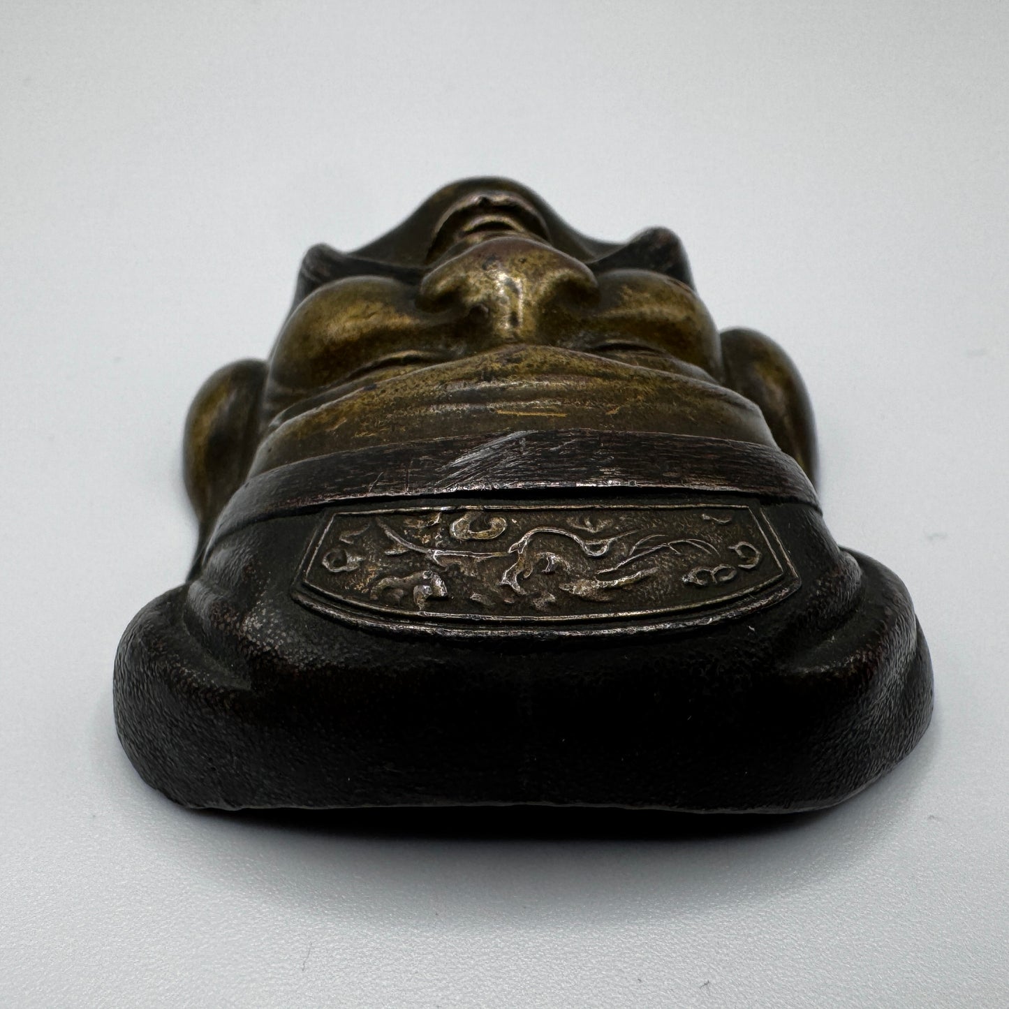 Masque Japonais Miniature Noh periode Meiji - bronze régule