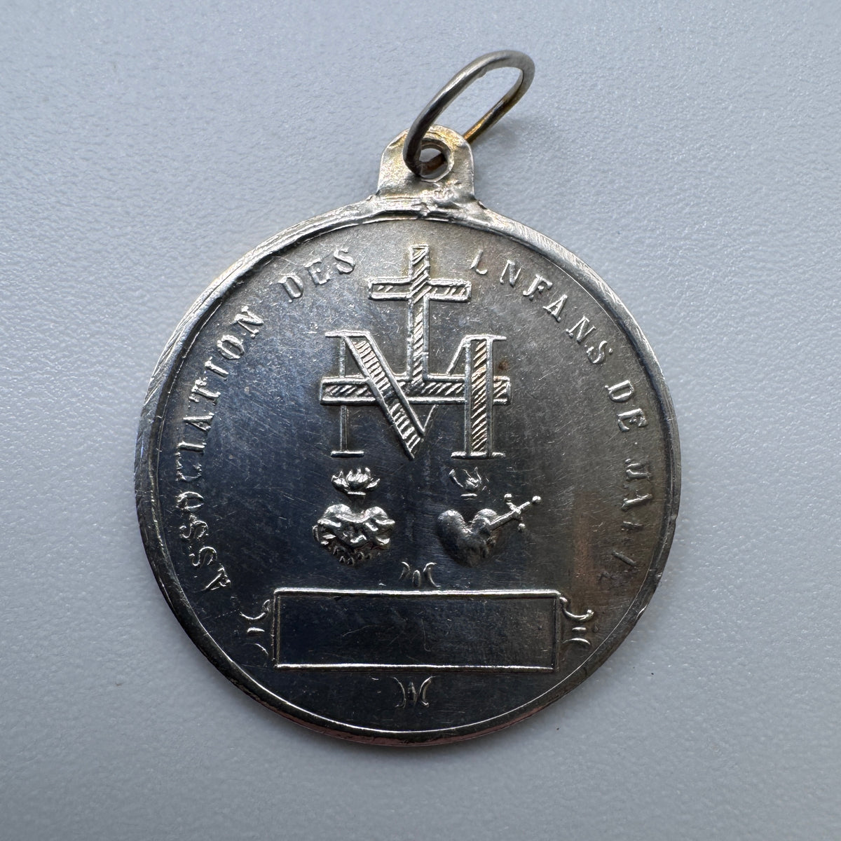 Medaille religieuse ancienne « Sainte Vierge » - argent