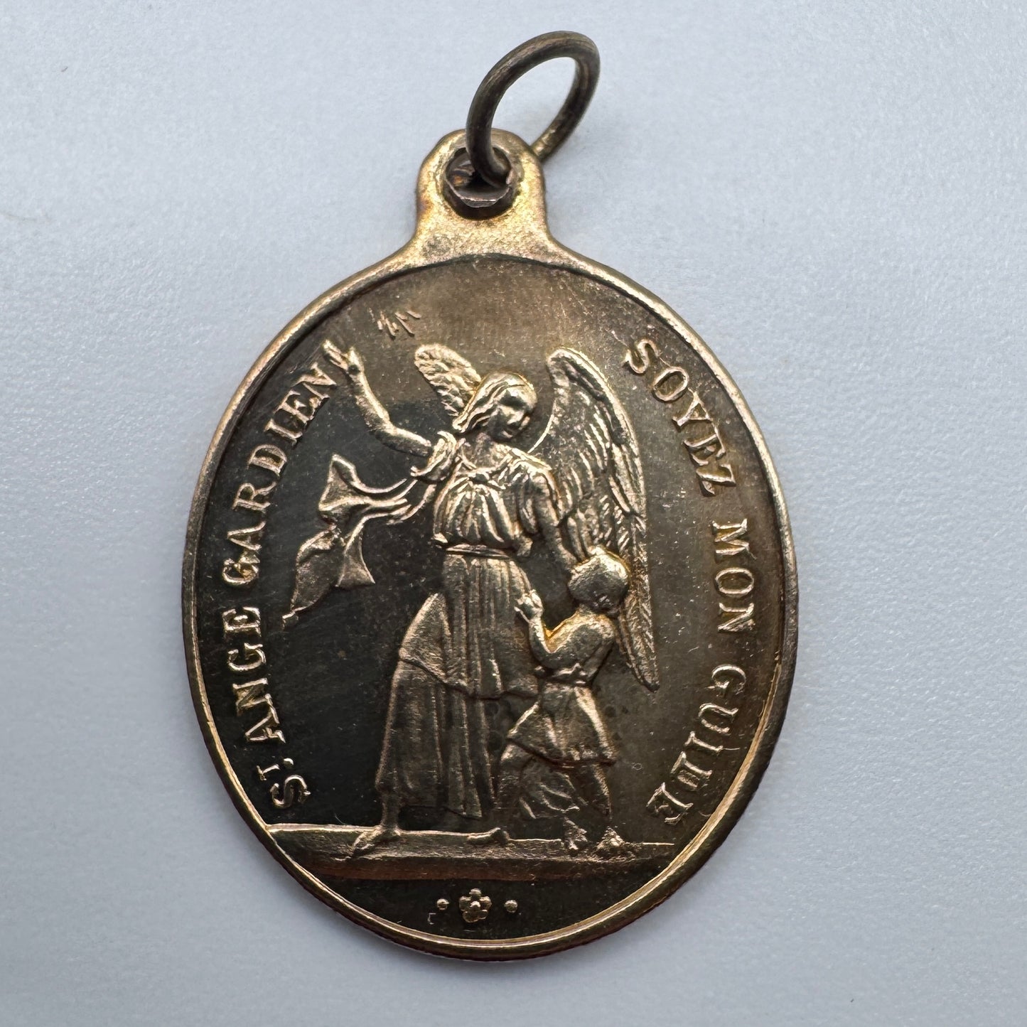 Medaille religieuse ancienne « ange gardien »