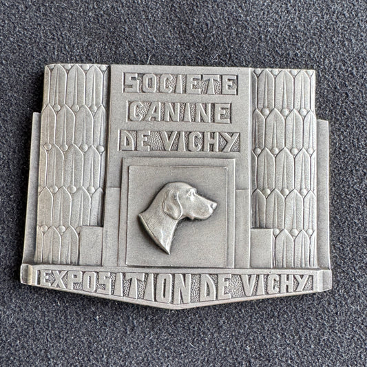 Medaille ancienne en bronze « Société canine de Vichy »